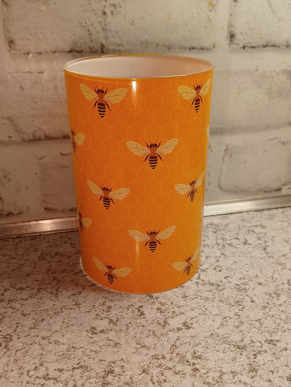 HoneyBee Bee Glass Simmering Lights Shade for Pink Zebra Wax Warmer